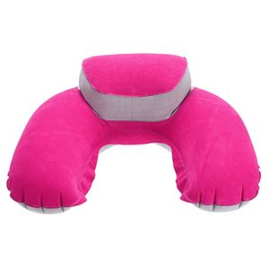 Catzon Inflatable Neck Pillow Portable Wrinkle-resistant-Rose Red