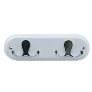 Adoored 2 Double Chrome Hook White Board Deco Hook Rack