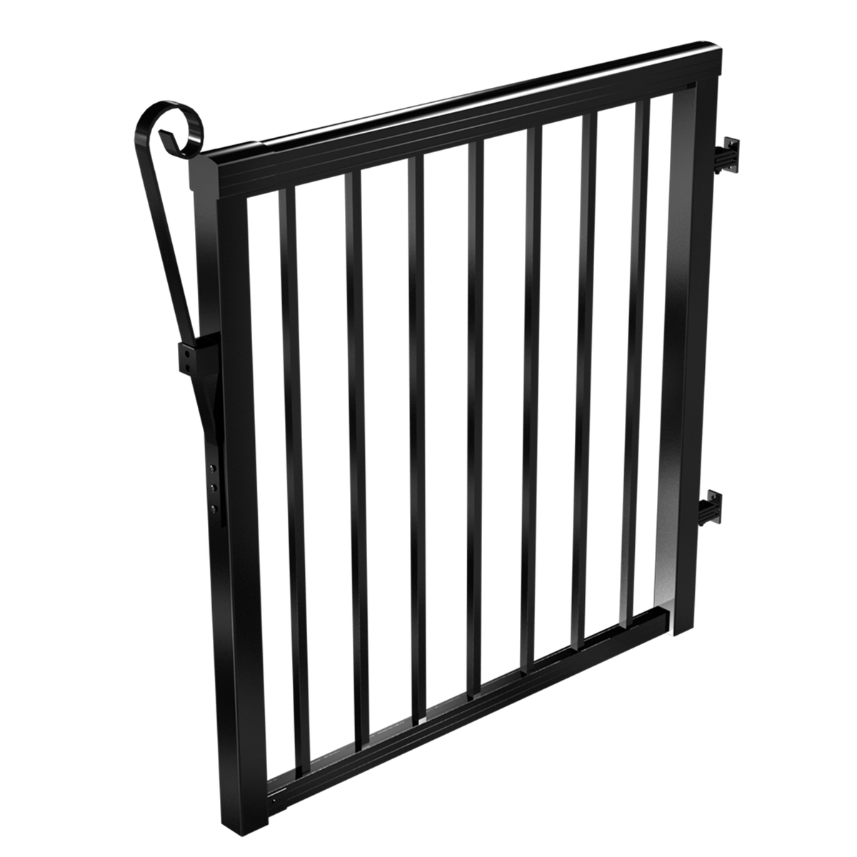 PEAK Aluminium Balustrade 1000mm Black Standard Baluster Gate Kit ...