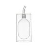 Ladelle Gather Glass Double Wall Oil Dispenser Storage Bottle Reusable Clear