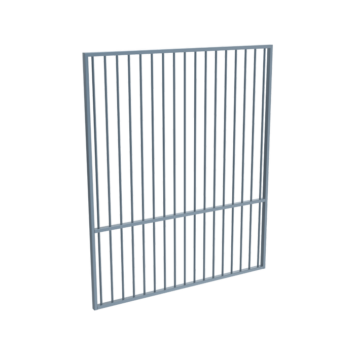 ProtectorAl 1201 - 1500 x 1800mm Deep Ocean Aluminium Garden Gate Flat Top with Mid Rail