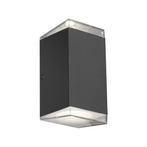 Mercator 12W Black Square LED Exterior Light