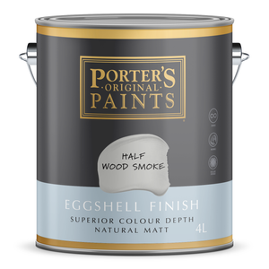 Porter's 4L Half Wood Smoke Eggshell Finish Broadwall Washable Paint - 4L