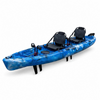 OUTDOOR360 Tandem 3pc Modular Fin Drive Pedal Fishing Kayak 4.1m - Blue