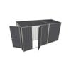 Build-A-Shed 1.2 x 3.7 x 2.0m Tunnel Shed Tunnel Hinged Door with 1 Hinged Side Door - Grey
