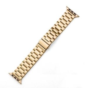 Stainless Steel Metal Watch Band Strap - For iWatch 38mm 40mm 41mm [42mm Series 10] (Gold)