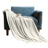 Anycozy White Knitted Waffle Throw Blanket Tassel 130x230cm