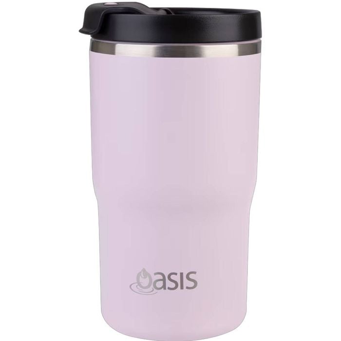 Oasis Ceramic Double Walled Insulated Travel Mug 480ml - Pink Lemonade