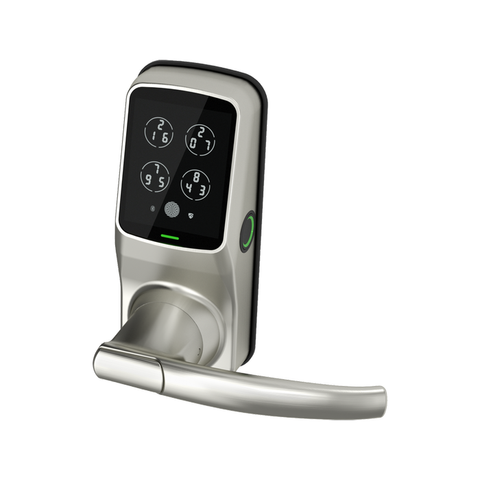 Lockly Satin Nickel Secure Pro Smart Lock Latch with WIFI-Link and Fingerprint