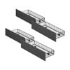 Oikiture 4x Trundle Drawers for Bed Frame with Wheels Metal Grey
