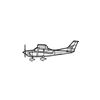Ignite Laser Cessna 182 - Four-Seat Light Aircraft Silhouette Metal Wall Art Rustic Metal 23.6 inch - 60 cm