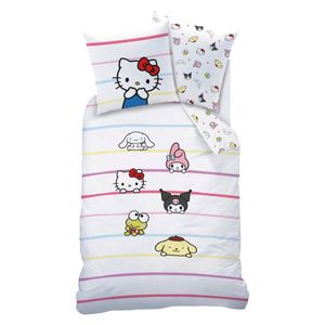Hello Kitty Friendly Kids Cotton Quilt Cover Set - Single Bed Size