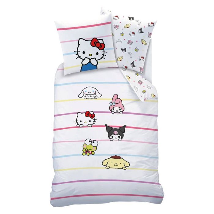 Hello Kitty Friendly Kids Cotton Quilt Cover Set - Single Bed Size