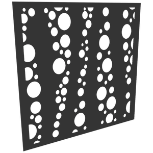 ProtectorAl 300-1200 x 300-1200mm Dark Charcoal/Gloss White Bubbles Unframed Composite Deco Panel