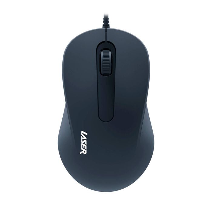 Laser Ergonomic USB Wired Mouse (Black)
