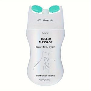 NNETM Firming Neck Massage Cream with Roller for Women - White