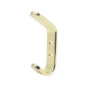 Adoored Double Brushed Brass Beau Robe Deco Hook