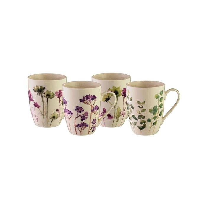 Bundanoon New Bone China Coffee & Tea Mugs - 355ml Coupe Botanical