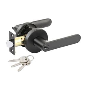 Ikonic Black Matte Sira Entrance Lever Set