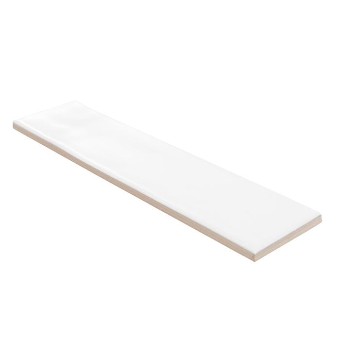 Betile 76 x 306 x 8mm White Gloss Boulevard Ceramic Wall Tile - White Gloss