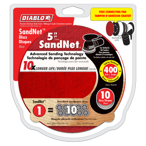 Diablo 125mm 400 Grit Orbital SandNet Discs - 10 Pack