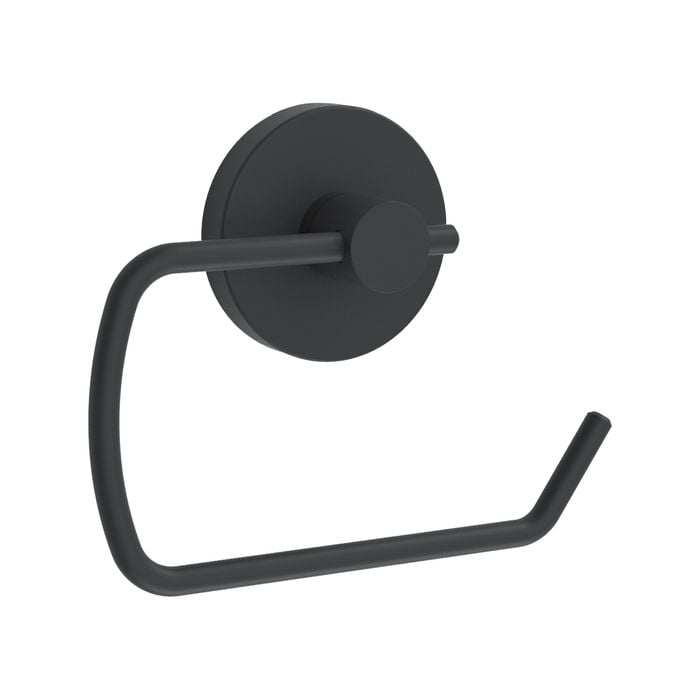 Fusion-Loc 8kg Black Matte Suction Toilet Roll Holder
