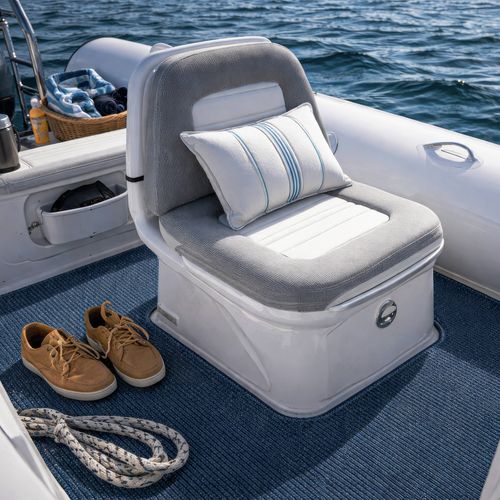 The surface of the Cascade Rib Carpet provides grip and durability. Ideal for marine, garage or utility areas.