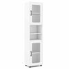 Costway 1.7m Slim Storage Cabinet Sideboard Adjustable Shelf White