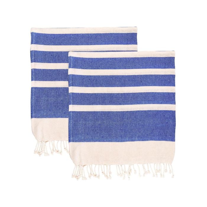 Nicola Spring Turkish Cotton Towel Set - Navy Stripe - Pack Of 4