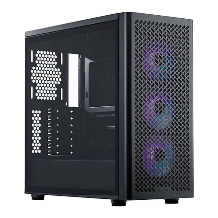 Cooler Master Elite 502 Atx Argb Fan Tempered Glass Case - Black (without Power Supply) [e502-kgnn-saz]