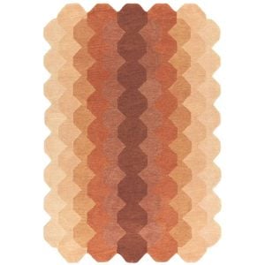 The Rug Connection Asiatic Hive Rust 290x200cm - Large Hand Tufted Wool Indoor Floor Rug