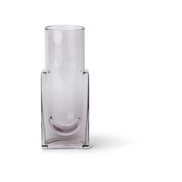 E Style 30cm Glass Pixie Tall Flower Vase Decor - Smoky Grey