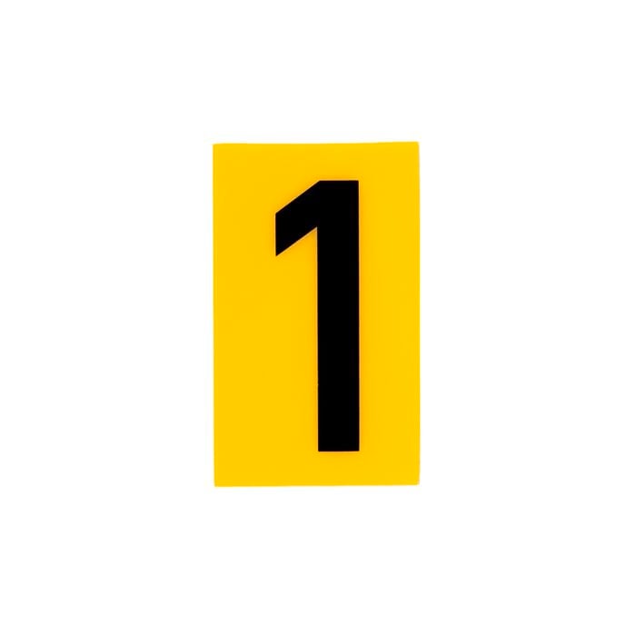 Sandleford 60 x 35mm 1 Yellow Cut Out Self Adhesive Numeral