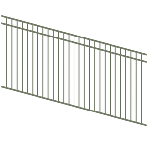 ProtectorAl 1201 - 2400 x 1200mm Pale Eucalypt Raked Up to 15º DTR All Up Pool Fence Panel