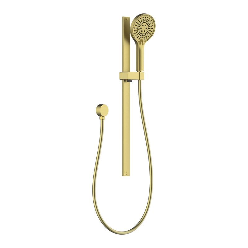 Mondella Resonance Brushed Brass 5 Function Rail Shower Set WELS 3 Star 9L/min