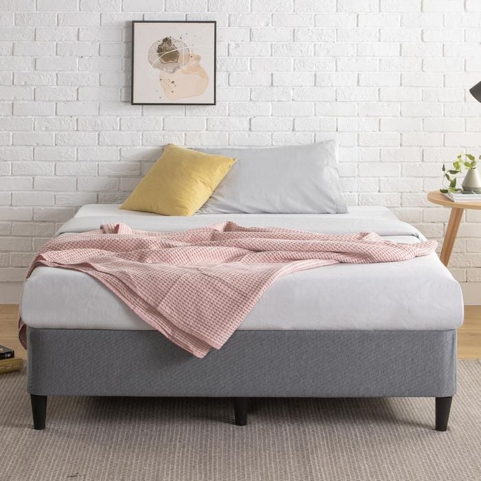 Zinus Double Fabric Bed Base Ensemble Base Dark Grey Bunnings Australia