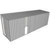 Build-a-Shed 1.5 x 6 x 2m Sliding Door Tunnel Shed With 1 Sliding Side Door - Zinc