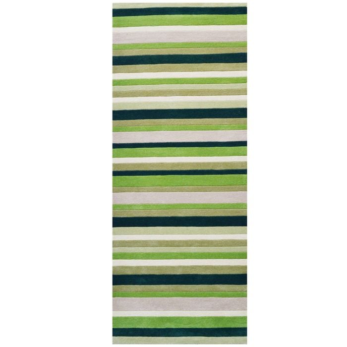 Designer Handmade Xylo Wool Rug-6295-Green-80x300cm