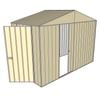 Build-a-Shed 3.0 x 1.5 x 2.3m Gable Single Hinged Side Door Shed - Cream