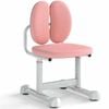 Costway Desk Chair Upholstered Study Chair Computer Chair Task Chair Pink