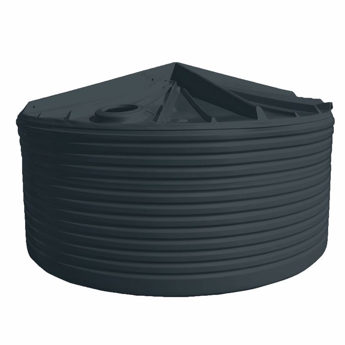 Clark Tanks 23600L Round Poly Water Tank - Metal Grey