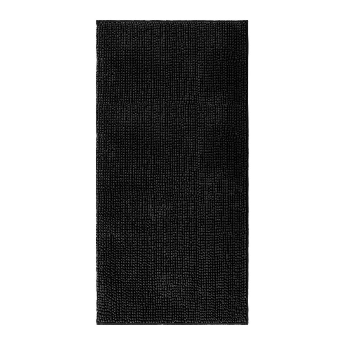 Barelli 120cm x 60cm Chenille Black Non-Slip Bath Mat - Bunnings Australia