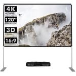Costway 120"/306cm Projector Screen 16:9HD w/Stand