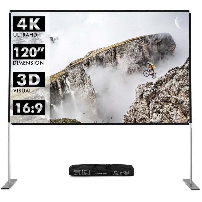 Costway 120"/306cm Projector Screen 16:9HD w/Stand