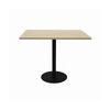 Olg Disc Meeting Table Black Frame Nordic Maple Top 600mm Square