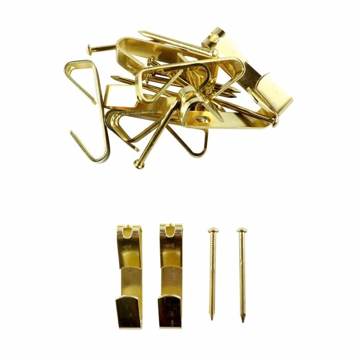 Everhang 20kg Brass Plated Heavy-Duty Picture Hanging Angle Drive - 50 Pack