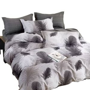 Bloomington 300TC Heidi Grey Reversible Cotton Quilt Cover Set King