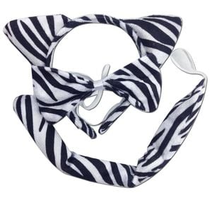 3pcs Set Animal Costume Dress Up Party Bow Tie Tail Ears Book Week Zebra