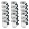 18PK Glass & Co Cleo Round Silver Lid Quilted Preserving Jar 200ml Clear