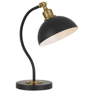 Telbix Brevik Modern Table Desk Lamp Light Metal Black Satin